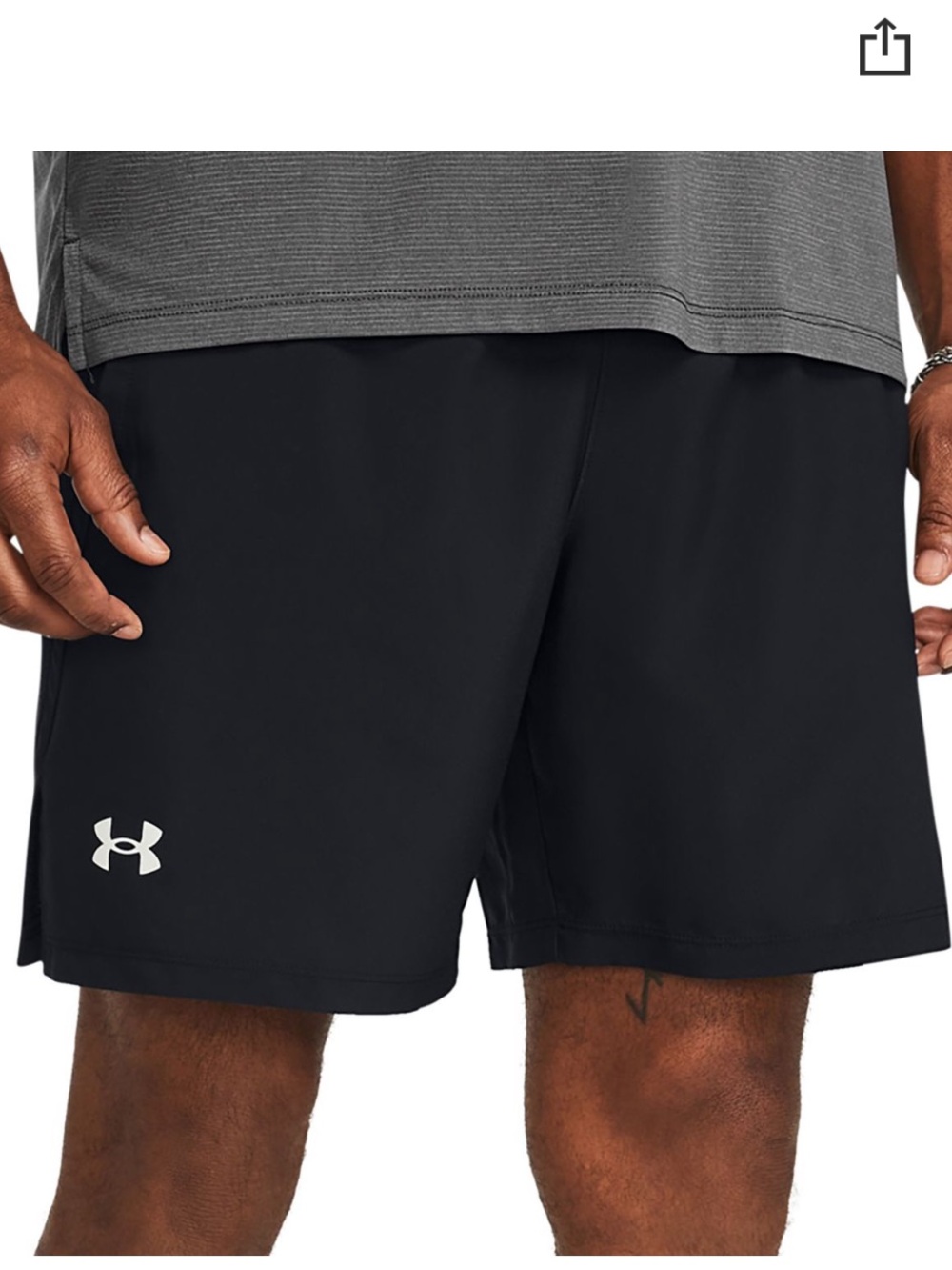 Under Armour Men's Launch 7" Athletic Shorts - Black with Reflective Logo
